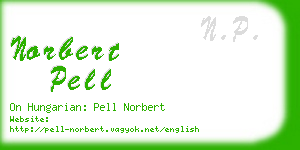 norbert pell business card